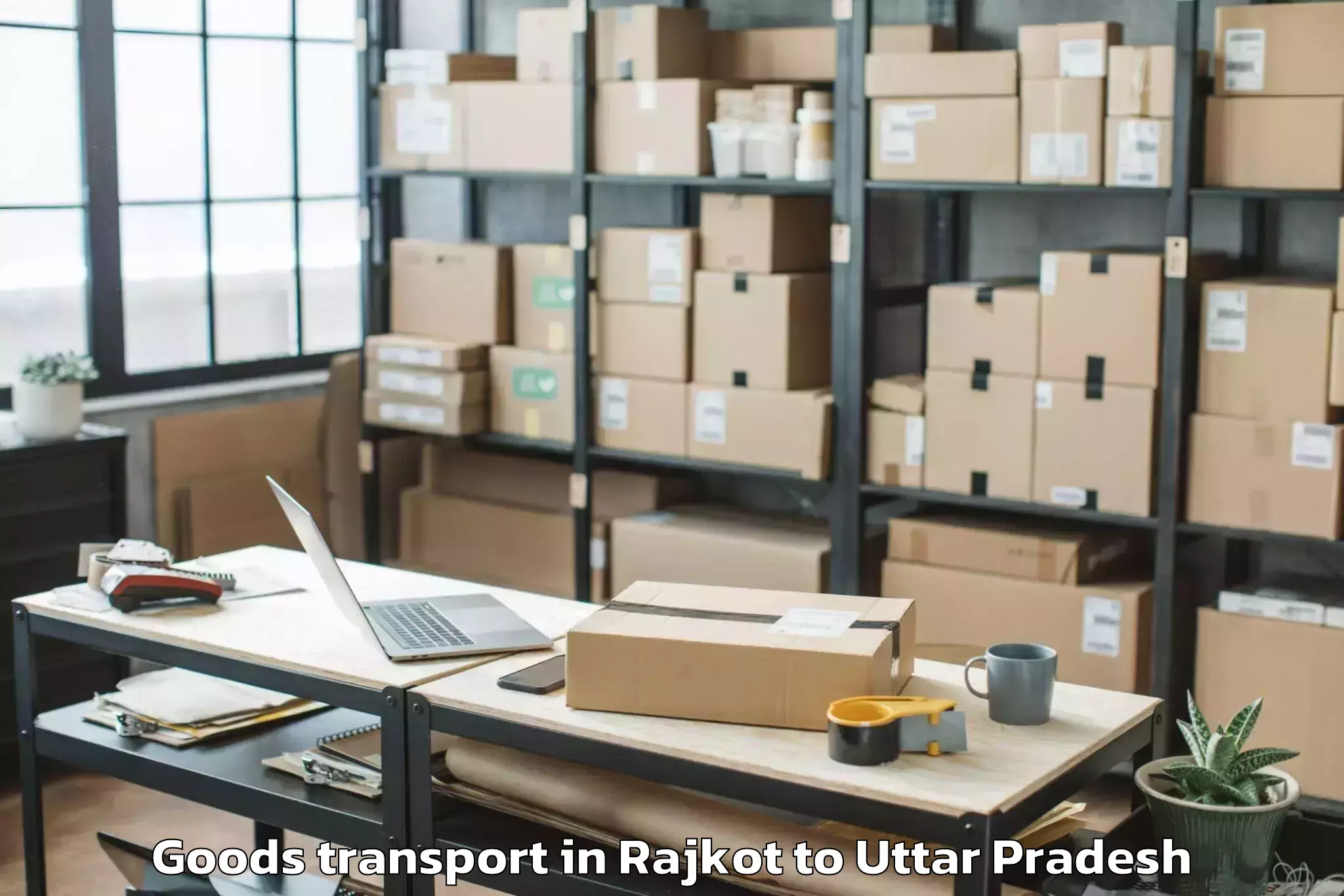 Book Rajkot to Saurikh Goods Transport Online